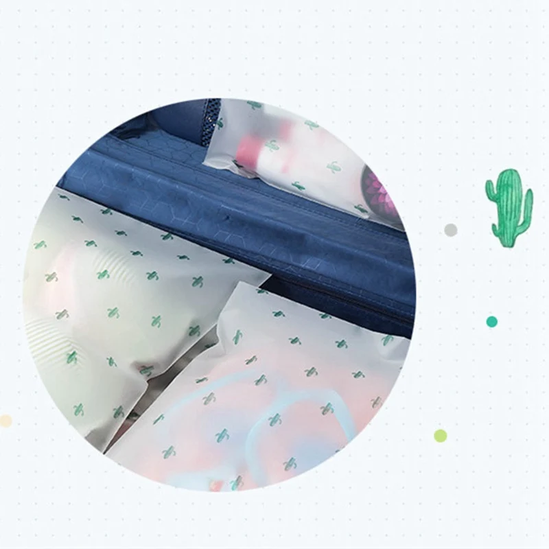 Creative Cactus Pattern Luggage Travel Accessories Storage Pouch Bag For Clothes Tidy Organizer Shoe Bag Packing Cube Bag