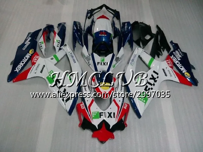 Корпус для SUZUKI GSXR 600 GSXR 750 08 GSXR600 2008 2009 2010 29HC6 GSX-R750 GSXR600 K8 GSXR750 08 09 10 Обтекатели Wine red hot комплект - Цвет: No. 9