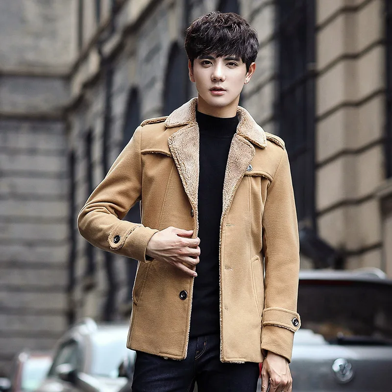 FOLOBE Men's Fashion High-grade Woolen Cloth Business Trench Wool Blends Men'S Winter Jacket Blazer Warm Coat ZX2