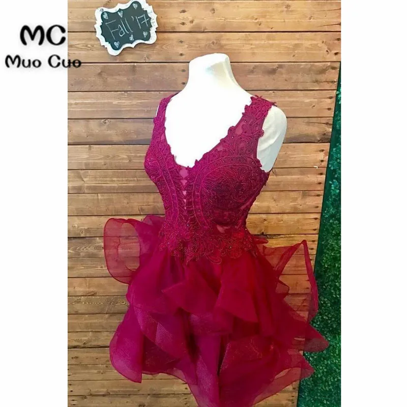 Organza Lace Homecoming Dresses Short Party Dresses 4