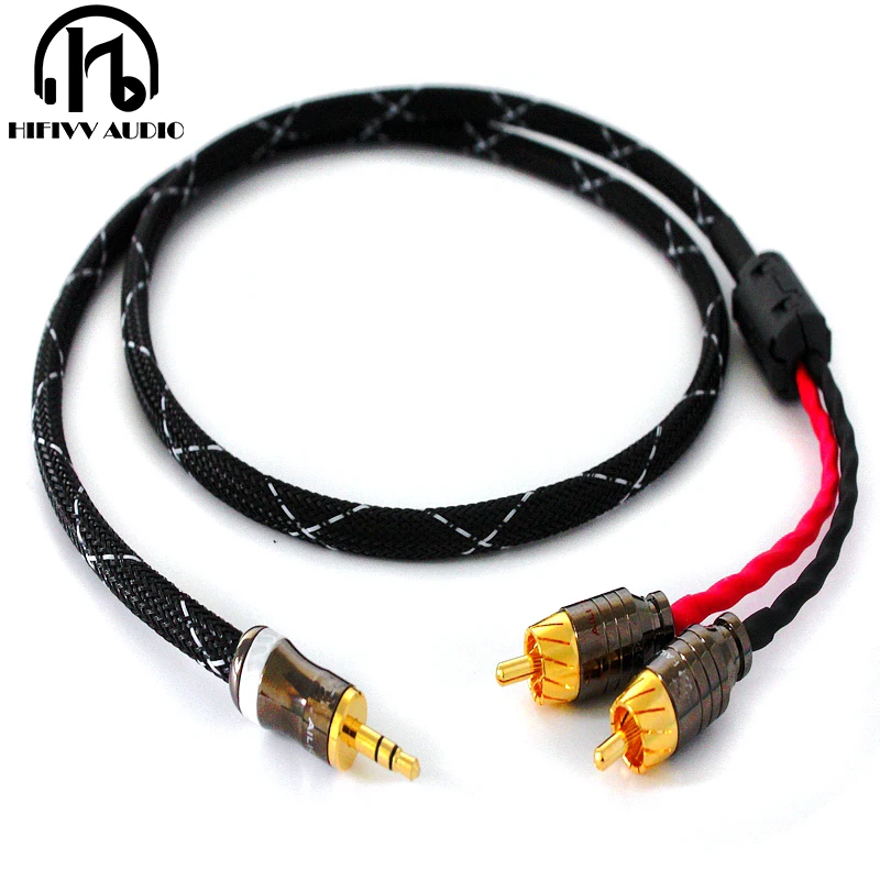 Аудиокабель hifi с разъемом 3 5 мм на rca японский аудиосигнал AUX кабель