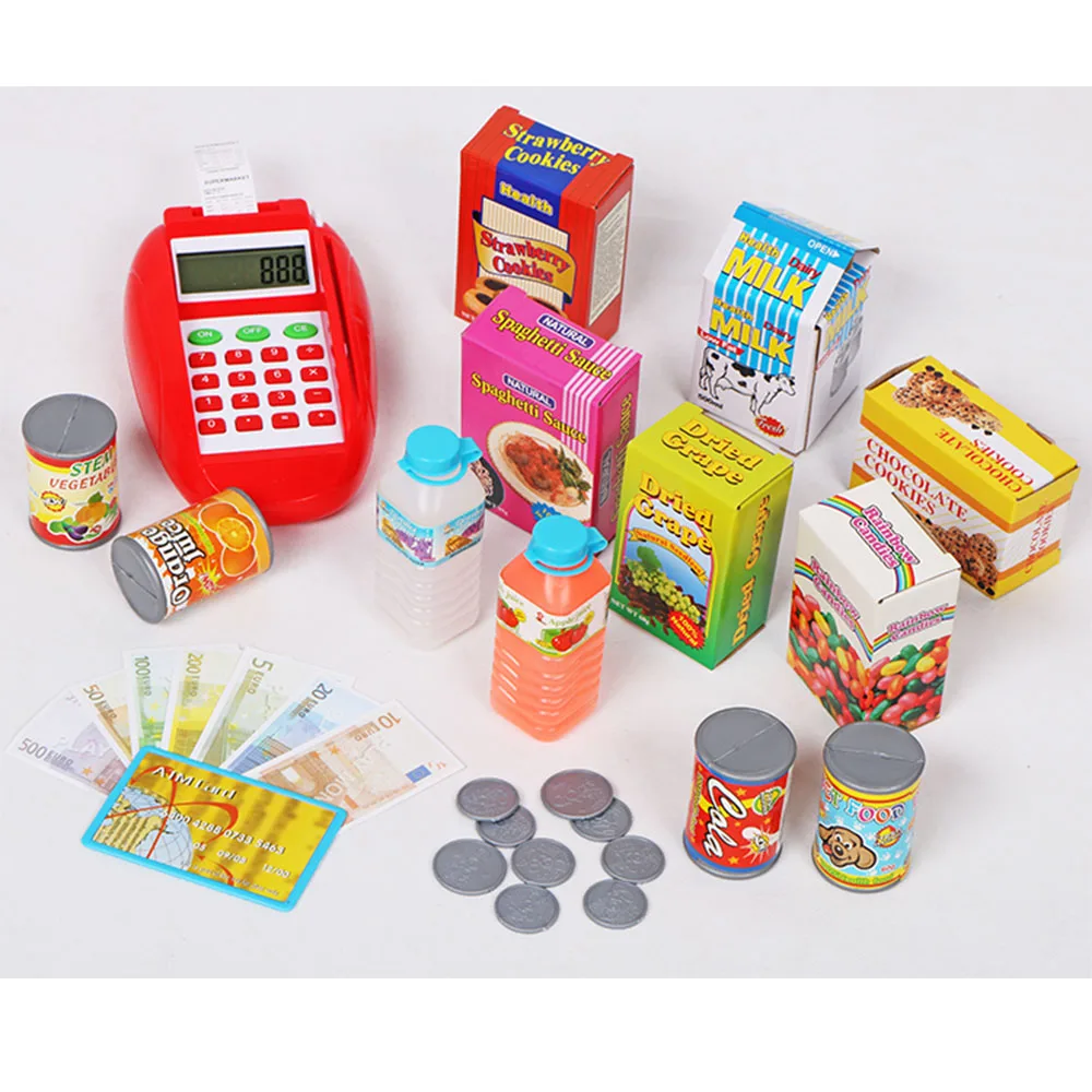 Супермаркет кассовый аппарат ролевые игры Развивающие игрушки для детей моделирование POS машина покупки детская игрушка oyuncak