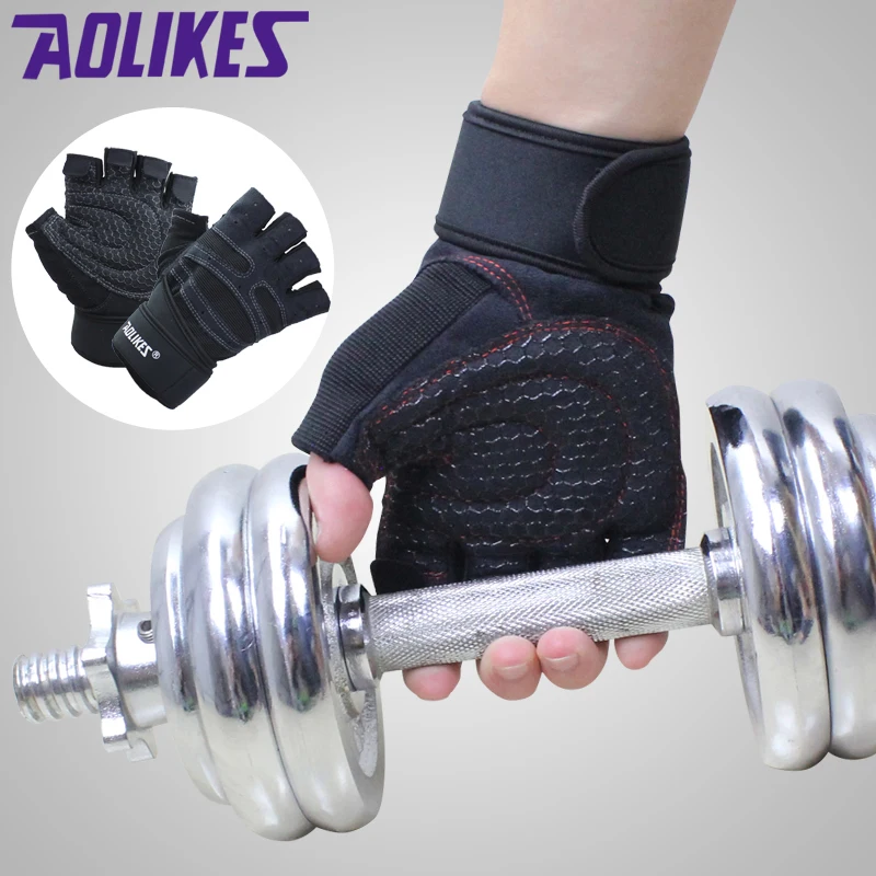 AOLIKES спортивные фитнес-перчатки для тренировок многофункциональные мужские и женские перчатки для поглощения пота