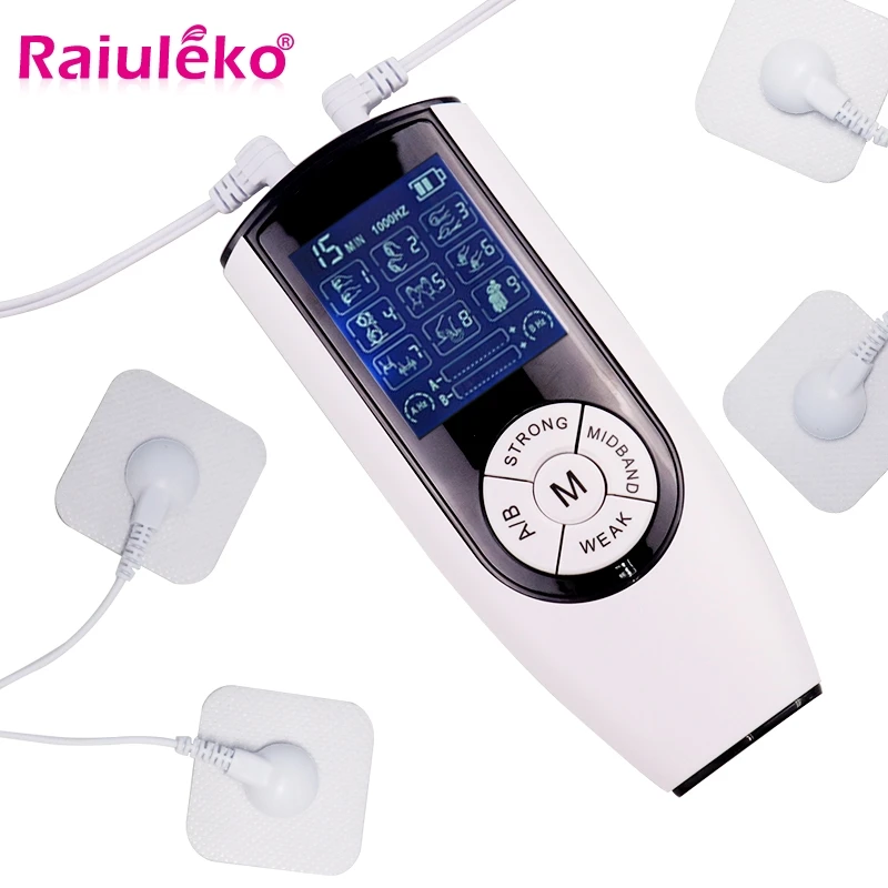 

EMS Tens Machine Electric Massager Pulse Muscle Stimulator Digital Therapy Pain Relief Multifunction Dual Output Machine 8 Modes