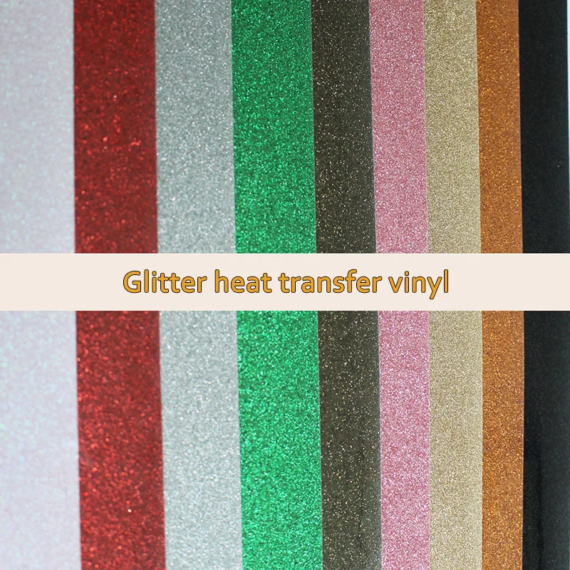 

1 sheet 30cmx25cm Glitter vinyl for heat transfer heat press cutting plotter