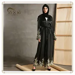 Мусульманское платье женское черное одежда женщин мусульманских стран Бангладеш турецкий хиджаб платье исламский Рамадан исламское
