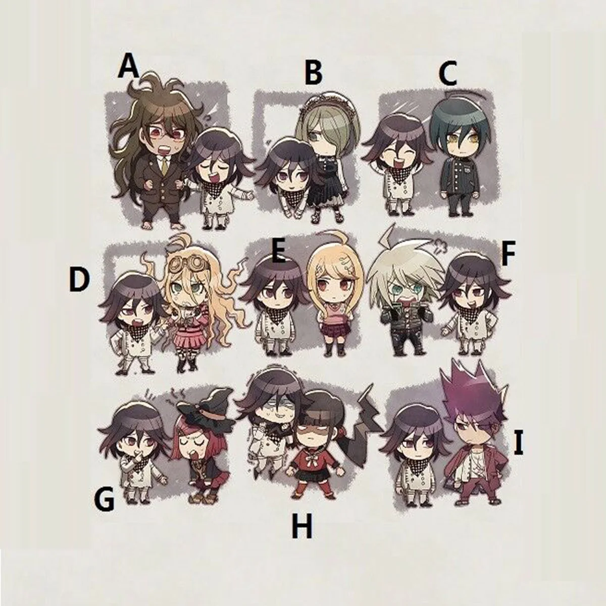 

Dangan Ronpa V3 Acrylic Keychain Strap Iruma Miu Ouma Kokichi Saihara Couples