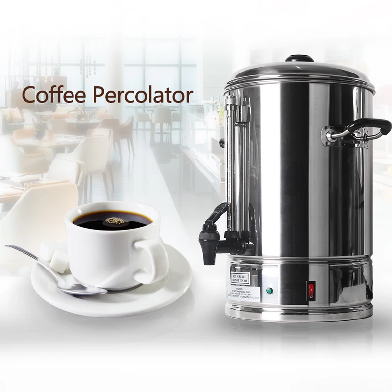 GZZT Stainless Steel Coffee Percolator For Coffee Shop Bar High Quality 6L/10L/15L Commercial Coffee Machine 110V-240V