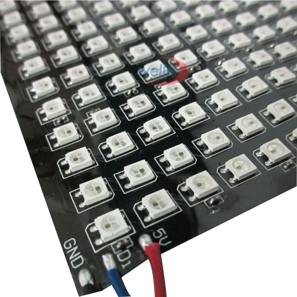 8*8 16*16 8*32 WS2812 WS2812B 5050 RGB полноцветная Гибкая Пиксельная панель 64 256 светодиодов 5 в