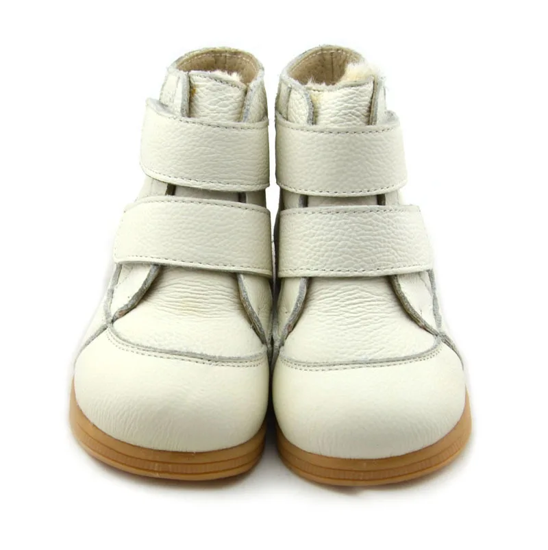 Ботинки для девочек обувь мальчиков пояса из натуральной кожи детские Ботильоны тапки модные детские теплые малышей на платф
