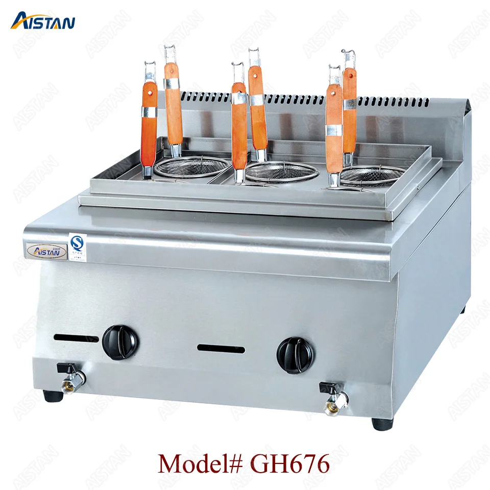 

GH676 6-basket gas counter top pasta cooker for commerical use