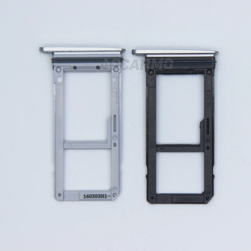 Phone Sim Tray Holder Aocarmo Single/Dual Metal Plastic Nano Sim Card Tray Slot Holder For Samsung Galaxy S7 G930 G930F Gold/Silver/Grey