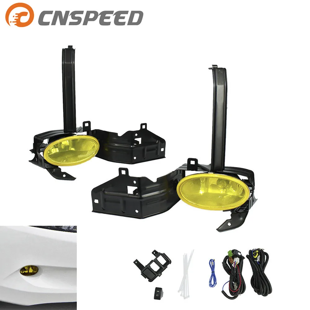 CNSPEED Fog light for 2008 2010 Honda Accord 2D Coupe US TYPE fog lamps Yellow Lens Bumper Fog