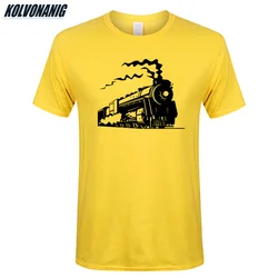 Algodón Del Verano O-Cuello de Manga Corta de Fitness Fresco Camiseta de los Hombres Locomotora de Tren Antiguo Motor de Vapor Imprimir Camiseta Camisetas Masculinas Algodón Del Verano O-Cuello de Manga Corta de Fitness Fresco Camiseta de los Hombres Locomotora de Tren Antiguo Motor de Vapor Imprimir Camiseta Camisetas Masculinas