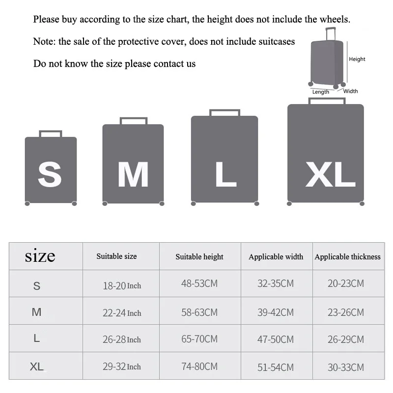 Защитный чехол для чемоданов эластичный плотный дорожный пылезащитный мешок весы для багажа Чехлы аксессуары защитный чехол для чемодана