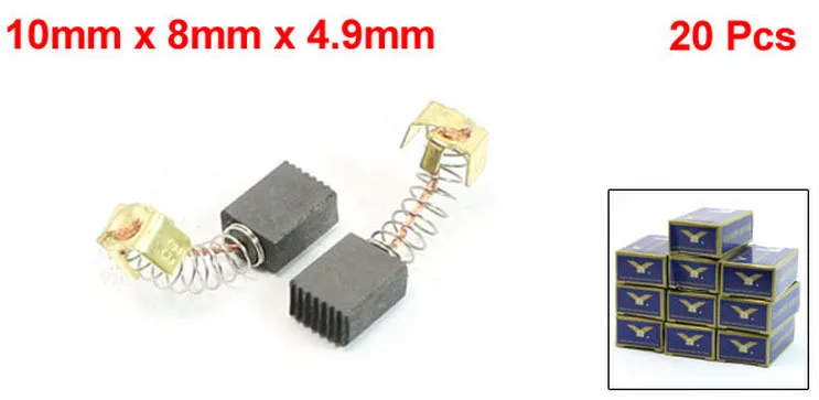 

10 x 8 x 4.9mm Electrical Drill Grinder Motor Carbon Brushes 20Pcs