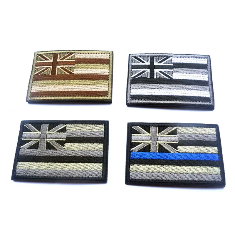 

Hawaii State Flag Morale Patch 3"x2" HAWAII FLAG Tactical Badge Embroidered Decorative Patch For Jackets Jeans Backpack Hat Cap