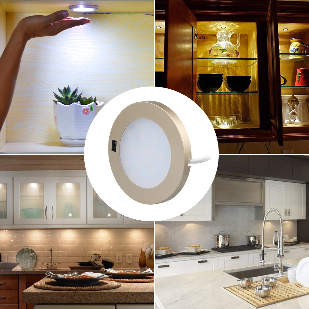 3/6PCS LED Under Cabinet Spot Light Counter Kitchen Cupboard Shefi Display Lamp 3/6PCS LED Under Cabinet Spot Light Counter Kitchen Cupboard Shefi Display Lamp