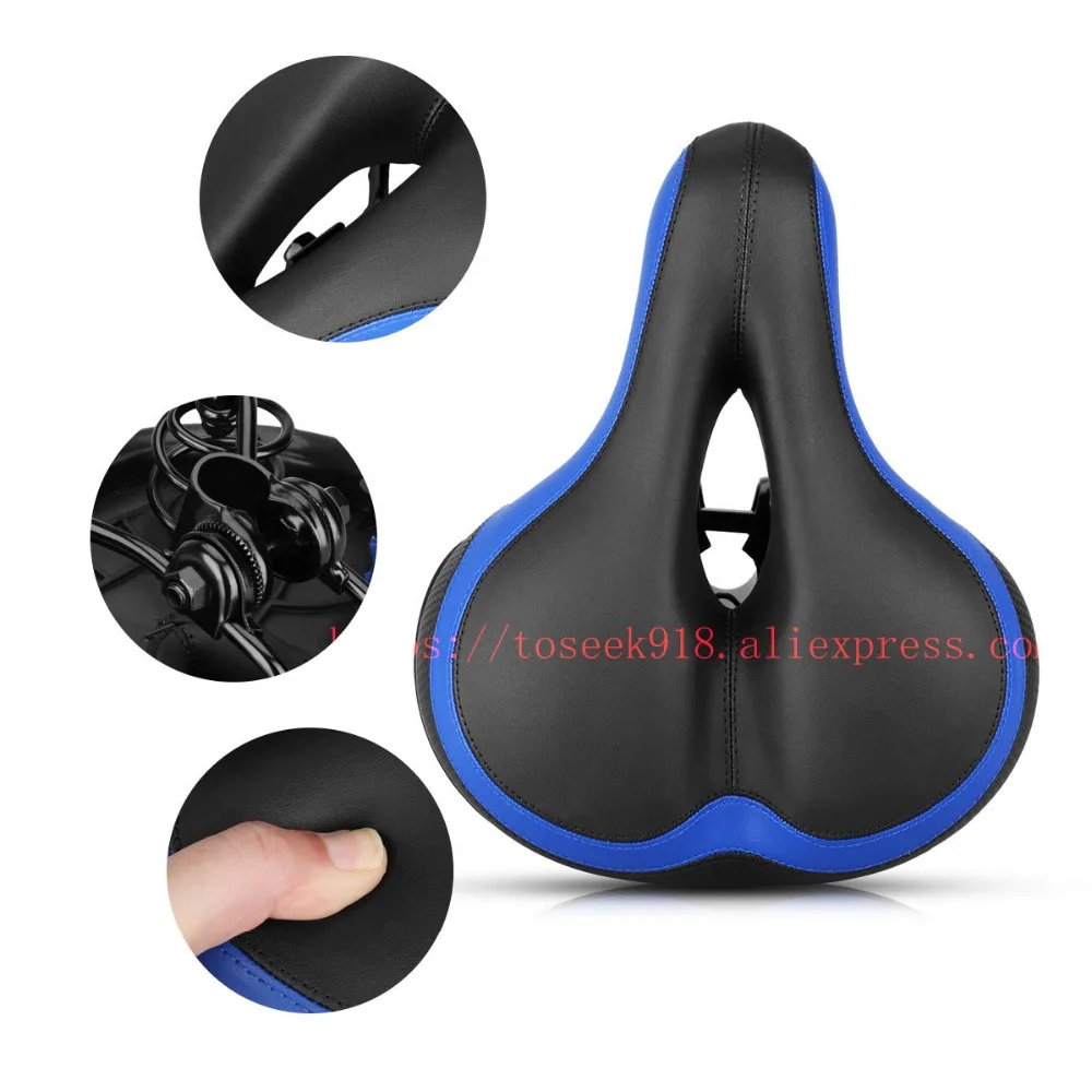 Spring Bicycle Saddles Seat + Rear Cycling Saddle MTB Cushion Sponge