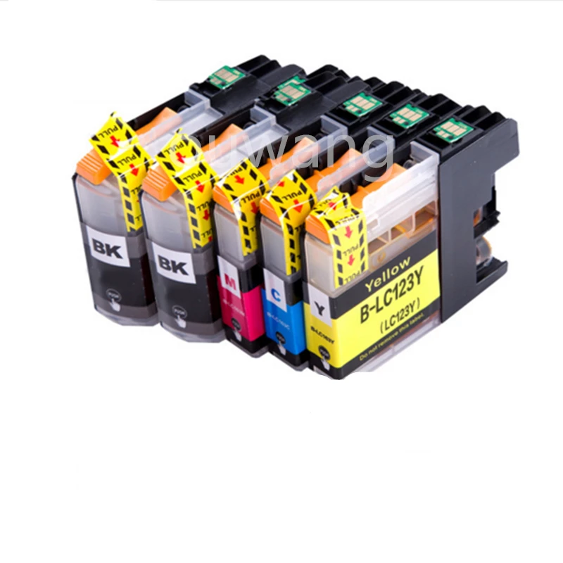 

5pcs LC123 ink cartridge compatible For MFC-J4410DW J4510DW J4610DW J4710DW J6520DW J470DW J6720DW Inkjet Printer