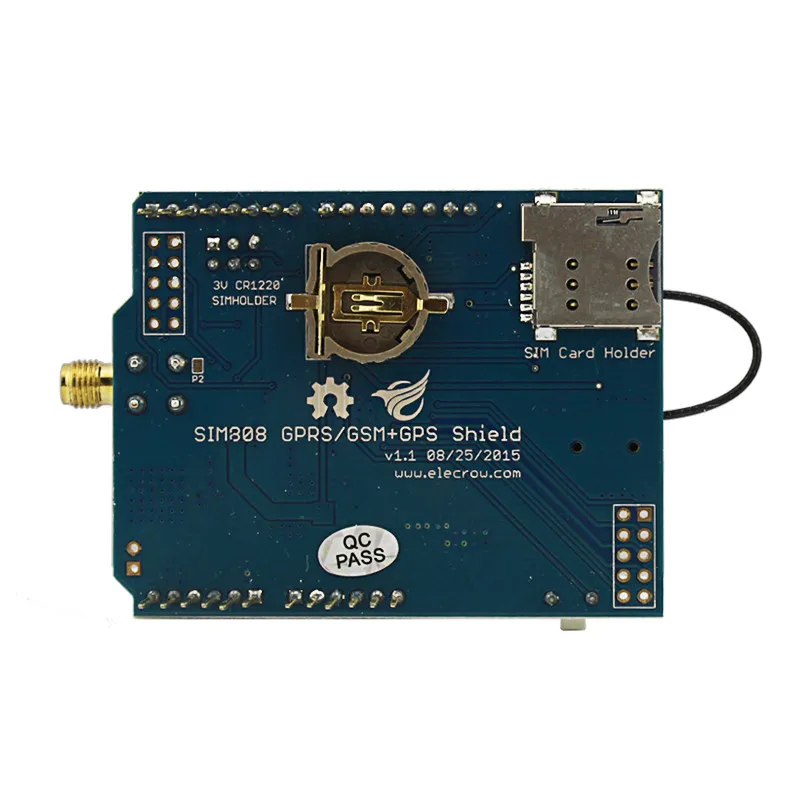 SIM808 Elecrow Quad Band GPS GSM GPRS Модуль для Arduino 2 в 1 году Щит SIM808 Развитию Телефонного Разговора Динамик Модуль DIY