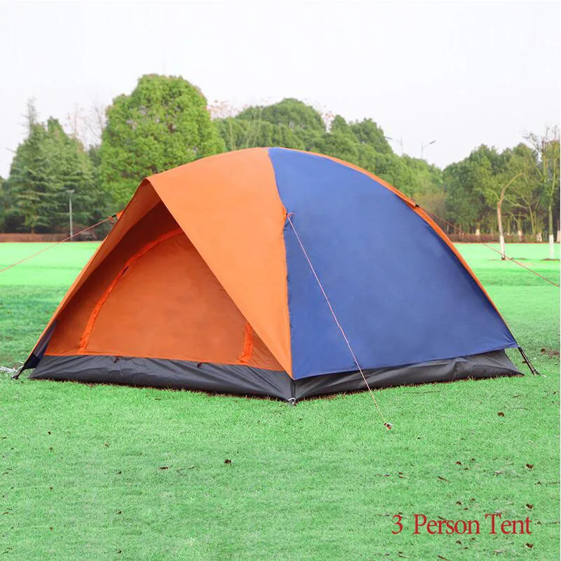 Camping Outdoor Tent 2 3 Person Double Layer Double Door Hiking Folding Fishing Beach Tourist Tents For Outdoor Recreation