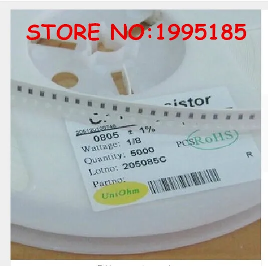 

100pcs/lot 0805 SMD Resistor 1% 100K ohm 1003 2.0*1.6mm Free Shipping
