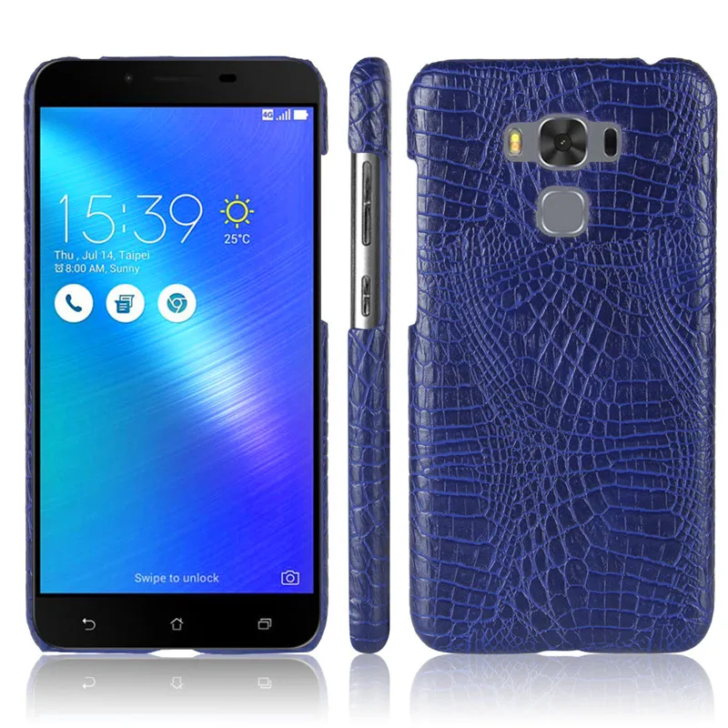 

Zenfone 3 Max ZC553KL 5.5" Case Crocodile Pattern Hard PC+PU Back Cover Hard Case for Asus Zenfone 3 Max ZC553KL Shell Cover