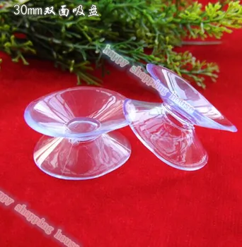 

A022 30MM head double face sucker punch hooks round sucker &Kitchen Bathroom Suction Cup Sucker Accessorie Transparent