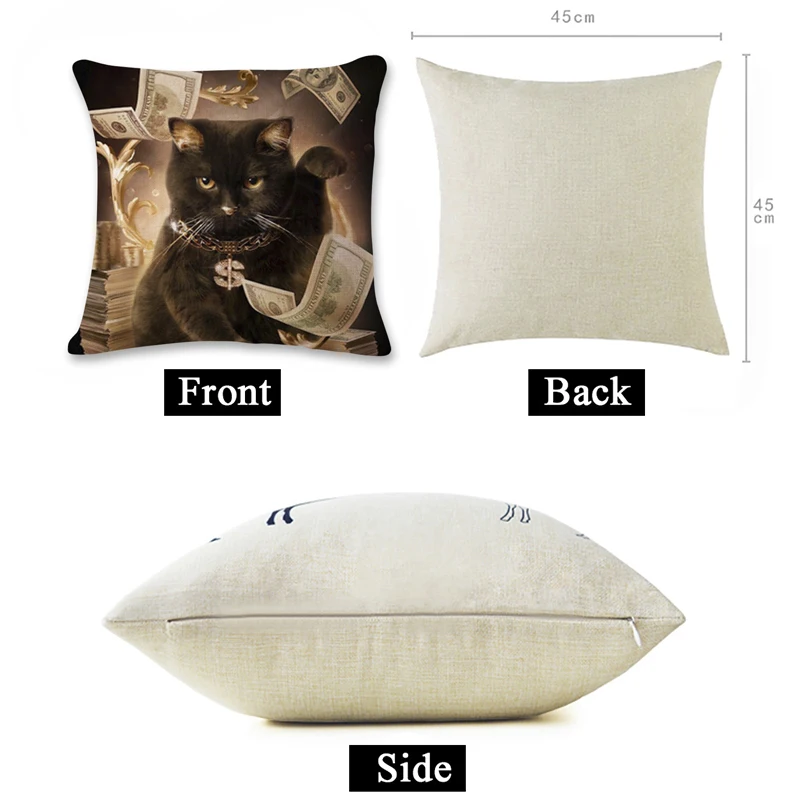 WL Candy L Animal Series 45*45 см льняная Мягкая Обложка Pet Cat наволочка для сиденья автомобиля