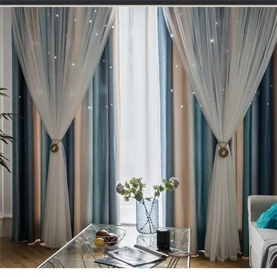 Синяя полоса средиземноморская штора s гостиная спальня небольшой свежий хлопок лен полу-тени на заказ оконная штора готовые P109& 2