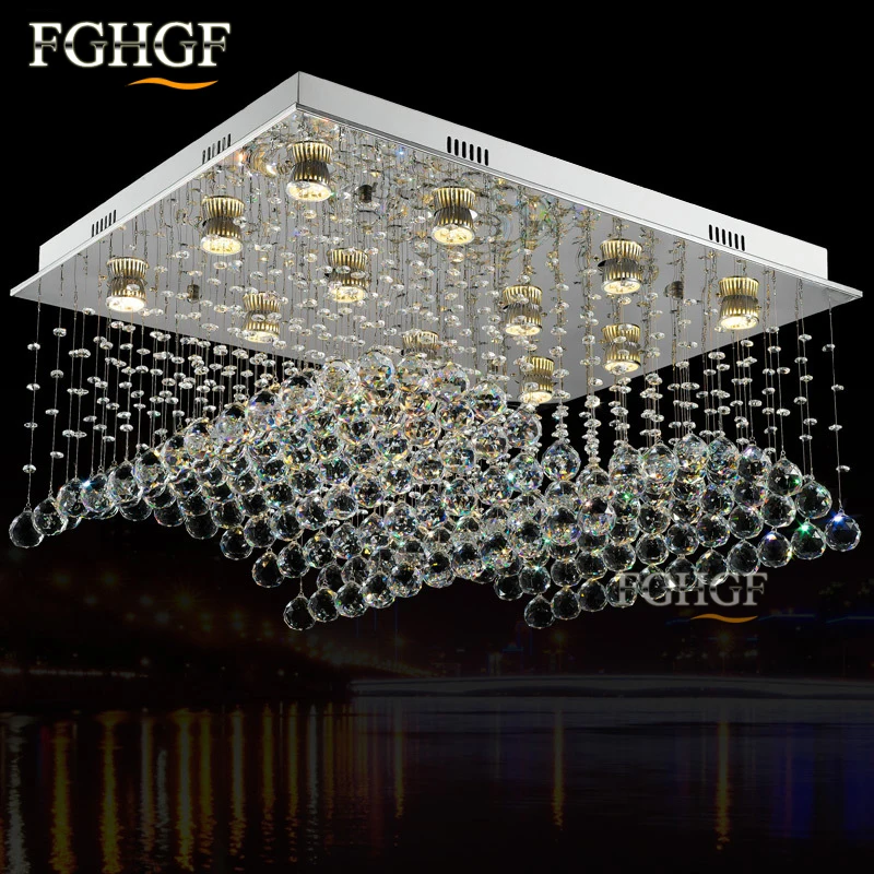 

2018 New Style Crystal Chandelier Lighting Fixture Wave Crystal Light Lustres de cristal Living Room Ceiling Lamp Free Shipping