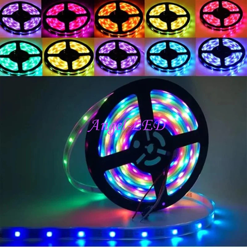 

best price 2*5M DC5V ws2812b 150LED ws2811 IC built-in Individually Addressable NonWaterproof 5050RGB Dream Color LED Strip 10m