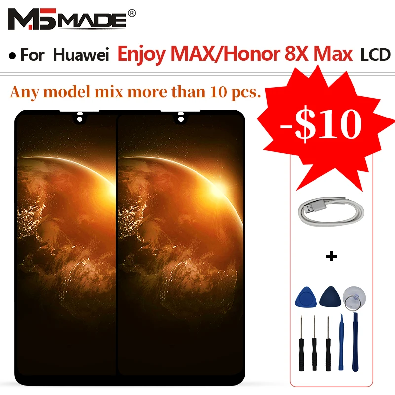

For Huawei Honor 8X Max Enjoy Max SD636 SD660 LCD Touch Screen Display Digitizer Replacement Assembly Parts 7.12" For 8XMAX