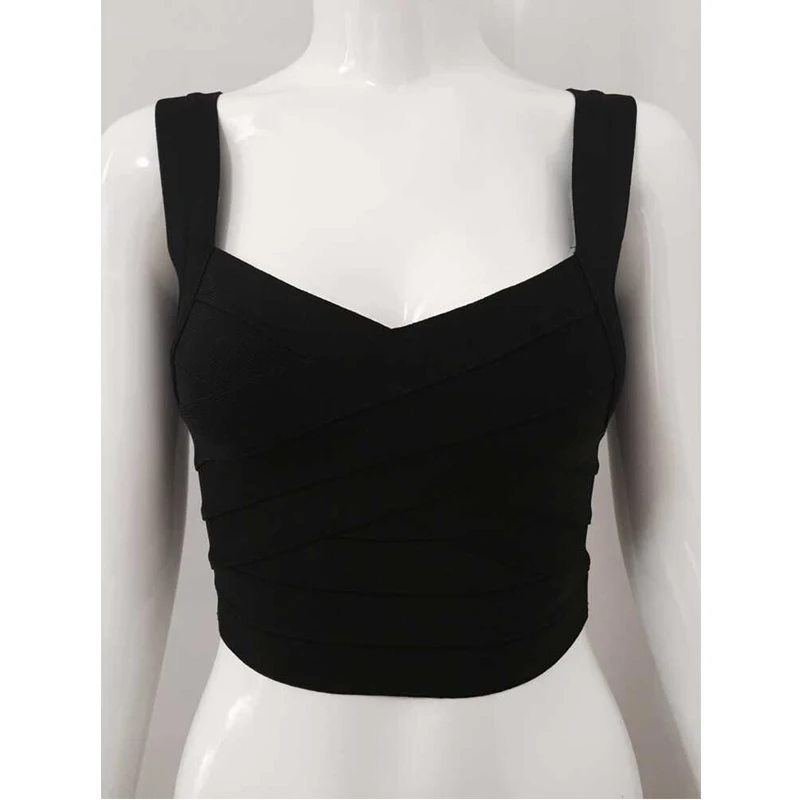 Новый бренд blusas femininas желтый белый черный бандажный Бюстье Топ для женщин модный