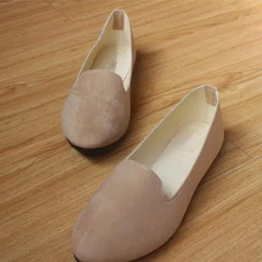 Plus Size Shoes Women Solid Candy Color Patent PU tip Shoes Women Flats Ballet Casual