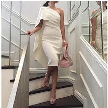 2017 Elegant Dubai Saudi Arabia Middle East Muslim Prom font b Dresses b font One Shoulder