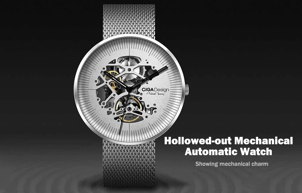 Xiaomi Mijia CIGA Design MY Series men's smart watch clock Automatic Mechanical Watch Hollowed-out Men Wrist Watch Mi smartwatch