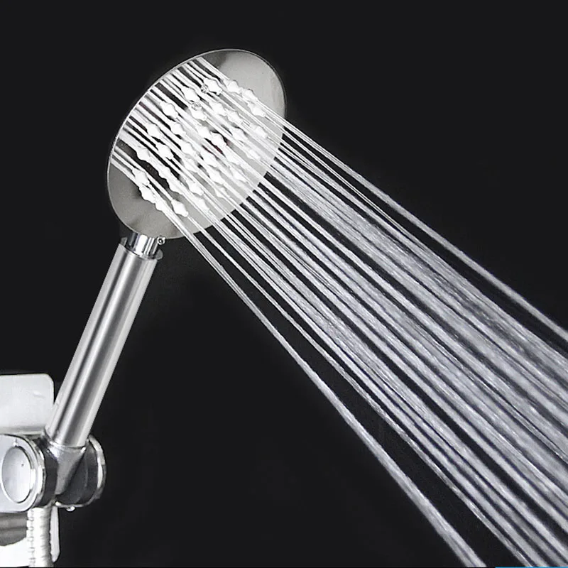Нержавеющая сталь воды Душ под давлением экономии воды ручной душ силиконовая анти-блокирующая душевая головка