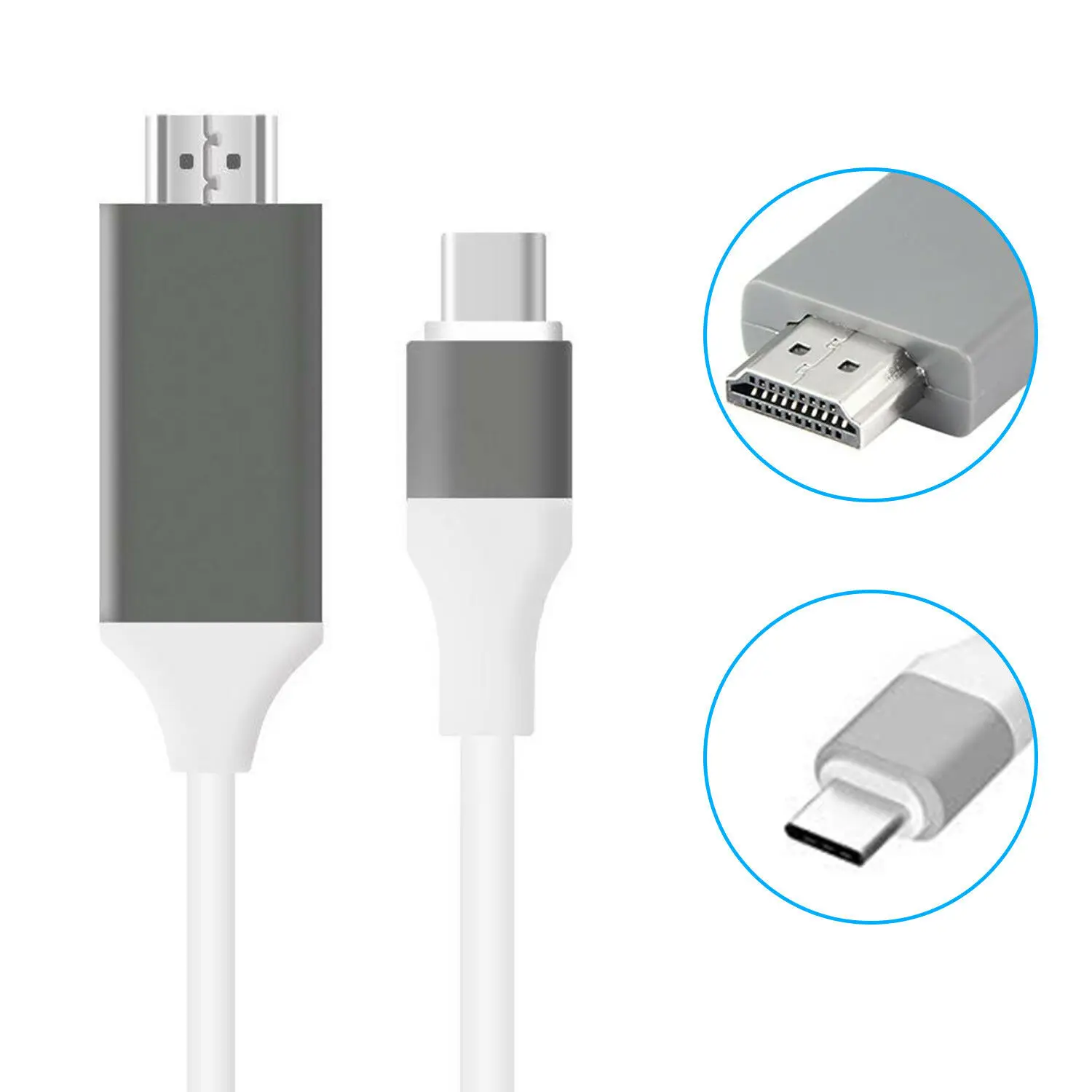 4K USB 3,1 USB-C type C к HDMI кабель HDTV Hdmi адаптер для lenovo ThinkPad X1 MacBook Pro samsung S8 S9 NOTE8 - Цвет: show as photo