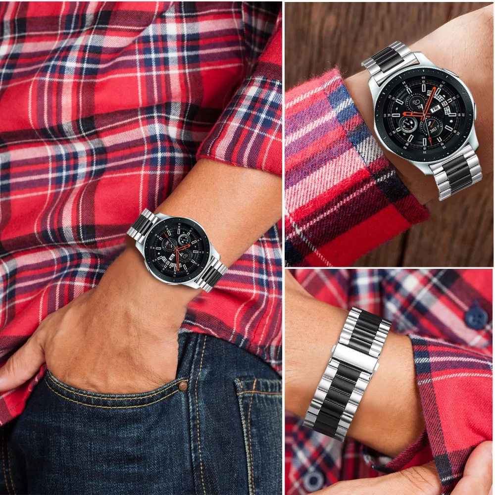 Ремешок для часов из нержавеющей стали+ устройство для удаления звеньев для samsung Galaxy Watch 46 мм SM-R800 быстросъемный ремешок на запястье