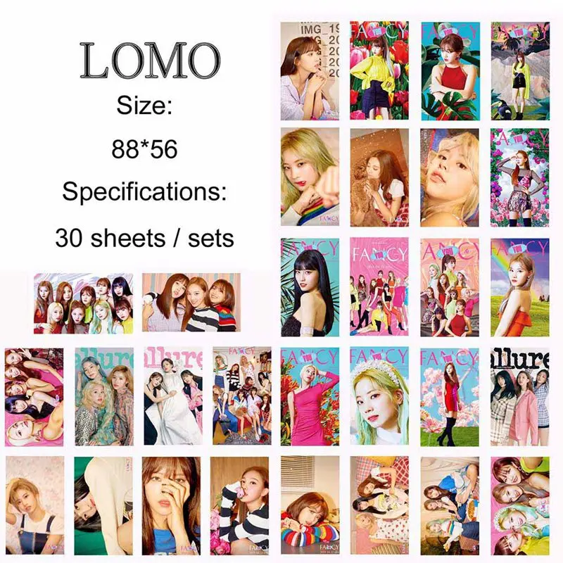 

30Pcs/Set Twice Fancy You Paper LOMO Card HD Photocard Paper Photo Card For Fans Collective Gifts