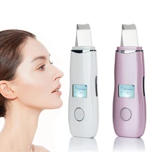 Ultrasonic Skin Scrubber LCD Powered Facial Cleansing Devices Blackhead Remover Face Spatula Facial Exfoliators Pores Cleanser