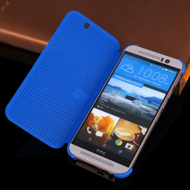 Умный флип чехол в горошек силиконовый для HTC One M9 Plus HTCM9 OneM9 HTCM9plus M9plus M 9 +