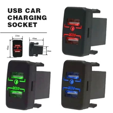 Высокое качество QC 3,0 Автомобильное зарядное устройство розетка двойной USB порт адаптер питания для быстрой зарядки розетка Зажигалка Розетка-разделитель адаптер