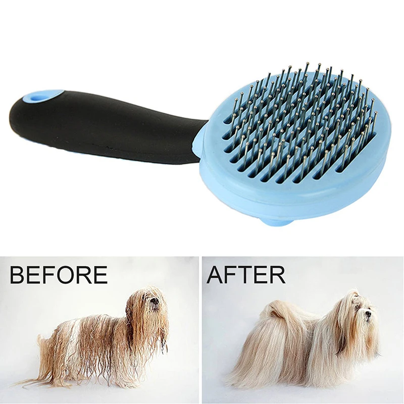 Dog Cat Comb Shedding Tool Brush Comb Rake Pet Fur Grooming Quick Clean Short Hair Remover Pet Massage Bath Brush Dog Supplies
