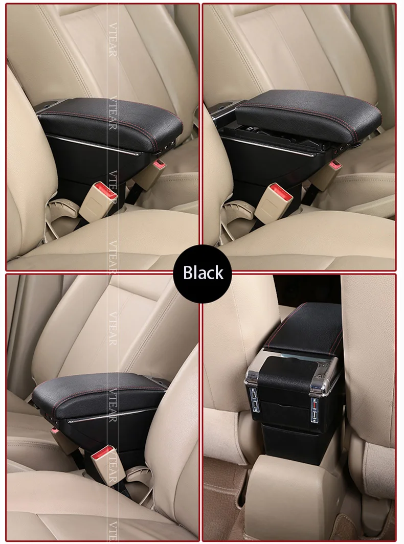 Vtear для Chevrolet Aveo Sonic Lova T250, подлокотник, коробка с зарядкой через usb, повышается, Центральная коробка с содержанием, подстаканник, пепельница, аксессуары