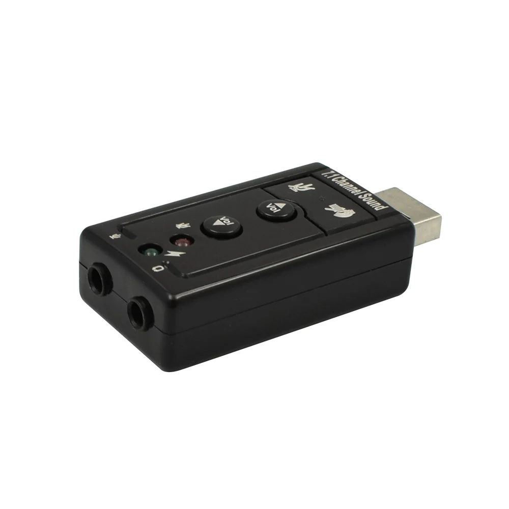 Мини Внешняя USB 7 1 канальная звуковая карта 3 5 мм разъем для наушников интерфейс