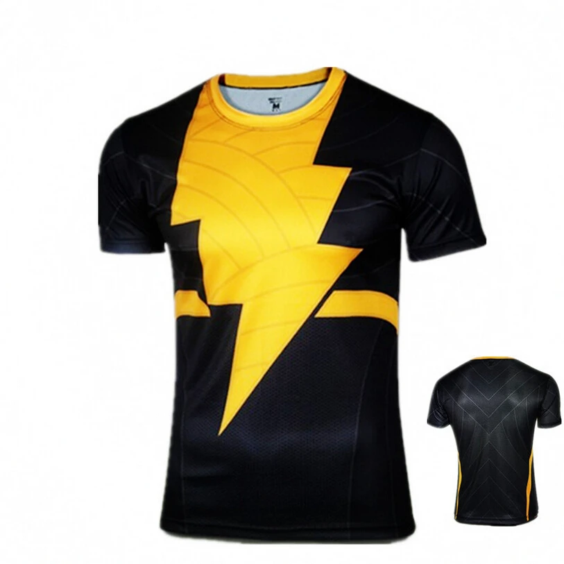 

BERTHATINA 3D men t-shirt New 2017 The Flash Short Sleeve Cosplay T Shirt/ Comic Novelty Black Adam T Shirt marvel tee shirt