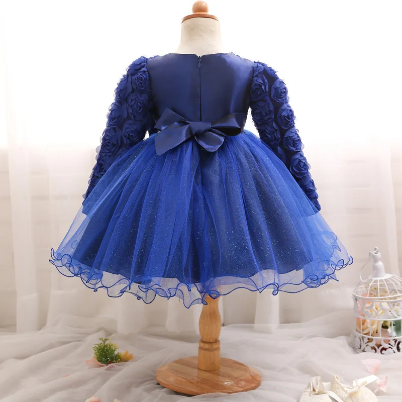 

Costume Baby Photography Props Clothes Long Sleeve Wedding Lace Toddler Beautiful Gown 1st Birthday Infant Flower Girl Dress